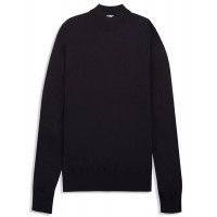 Джемпер мужской / унисекс TRI&CO CASHMERE, воротник полустойка, 85% шёлк 15% кашемир, сделано в Италии, ID: M152-1616/20114/black